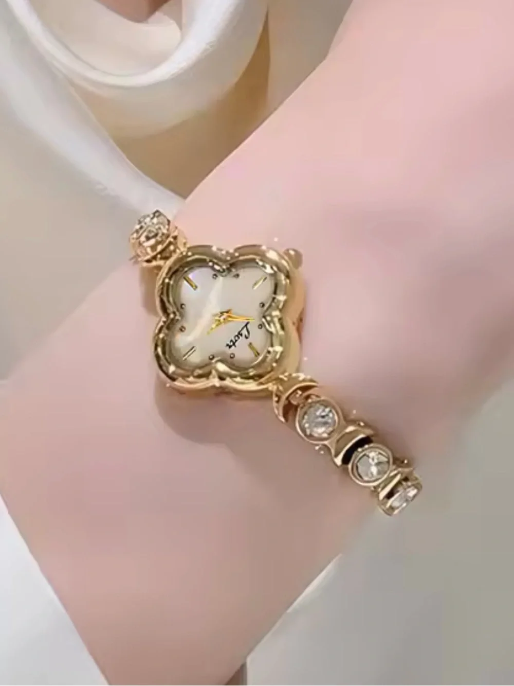Gold-Tone Clover Bracelet Watch - Gold